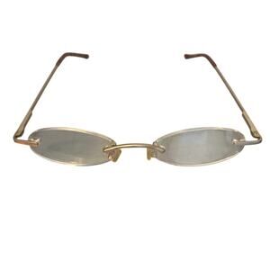 Vintage Gold Color Rimless Glasses